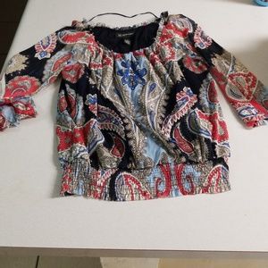 Nylon, elastic casual blouse